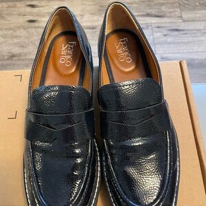 Franco Sarto Shiny Dark Navy Loafers